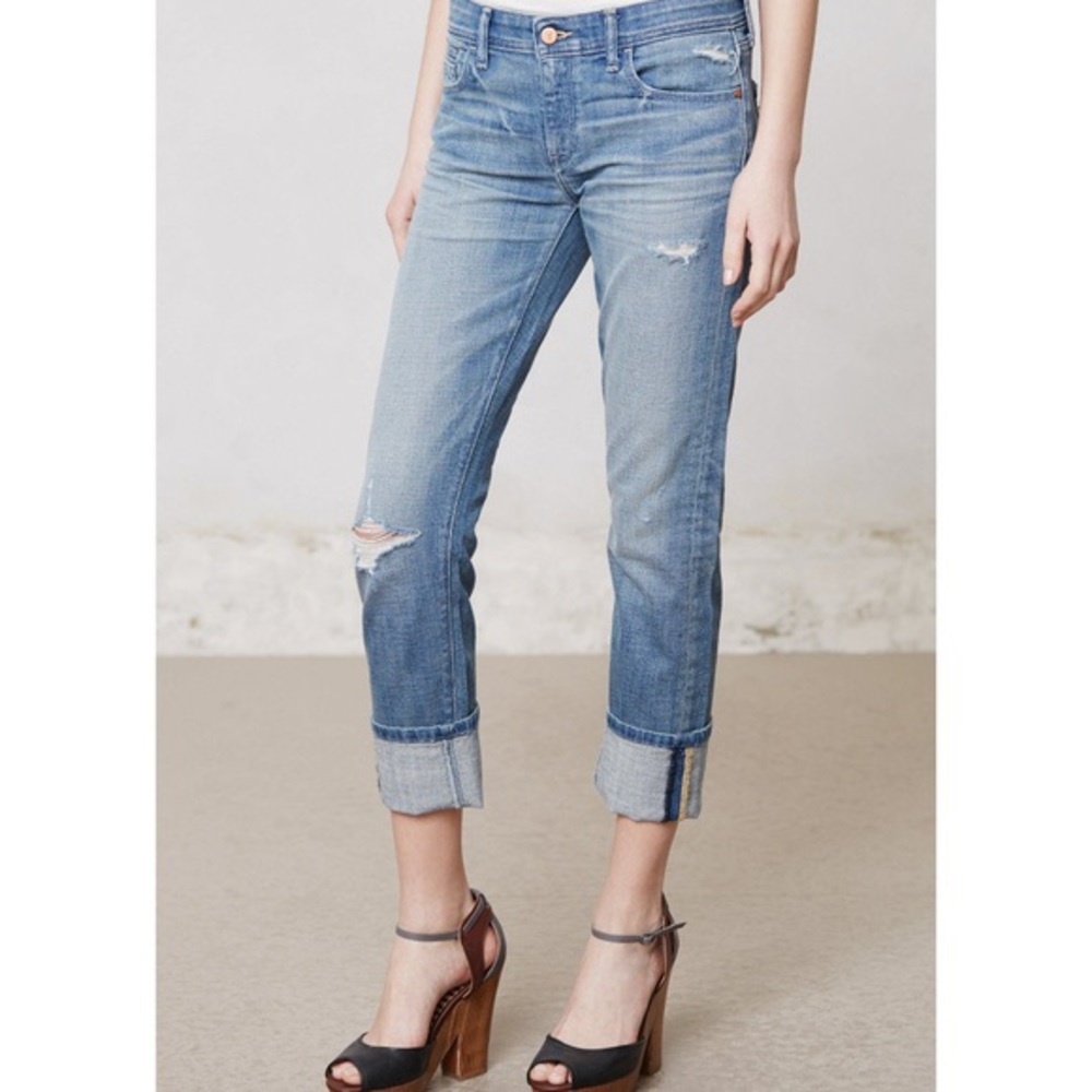 Pilcro Hyphen Distressed Boyfriend Jeans
